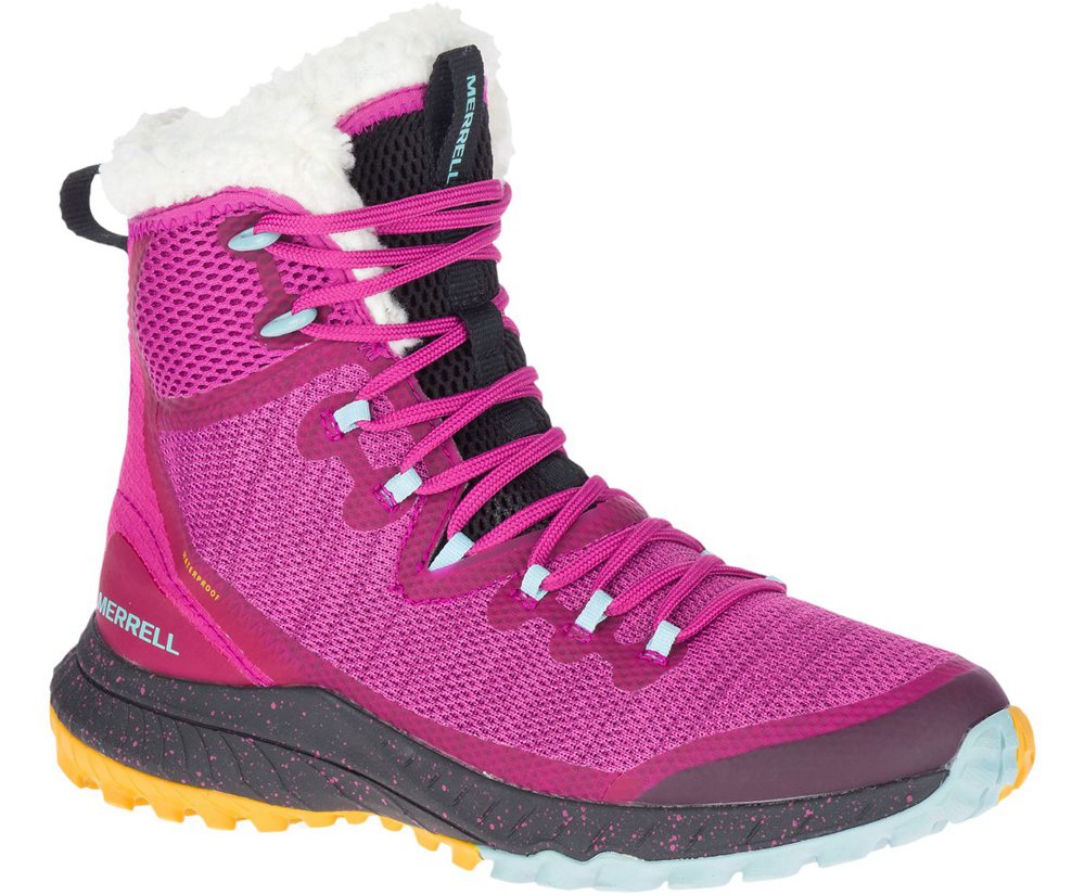 Botas Senhora - Merrell Bravada Knit Polar Waterproof - Rosa - ZET412659
